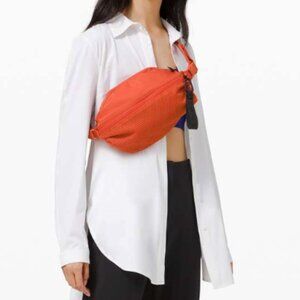 Lululemon All Hours Belt Bag Fanny Pack Mesh Expandable Crossbody Sling - Brick